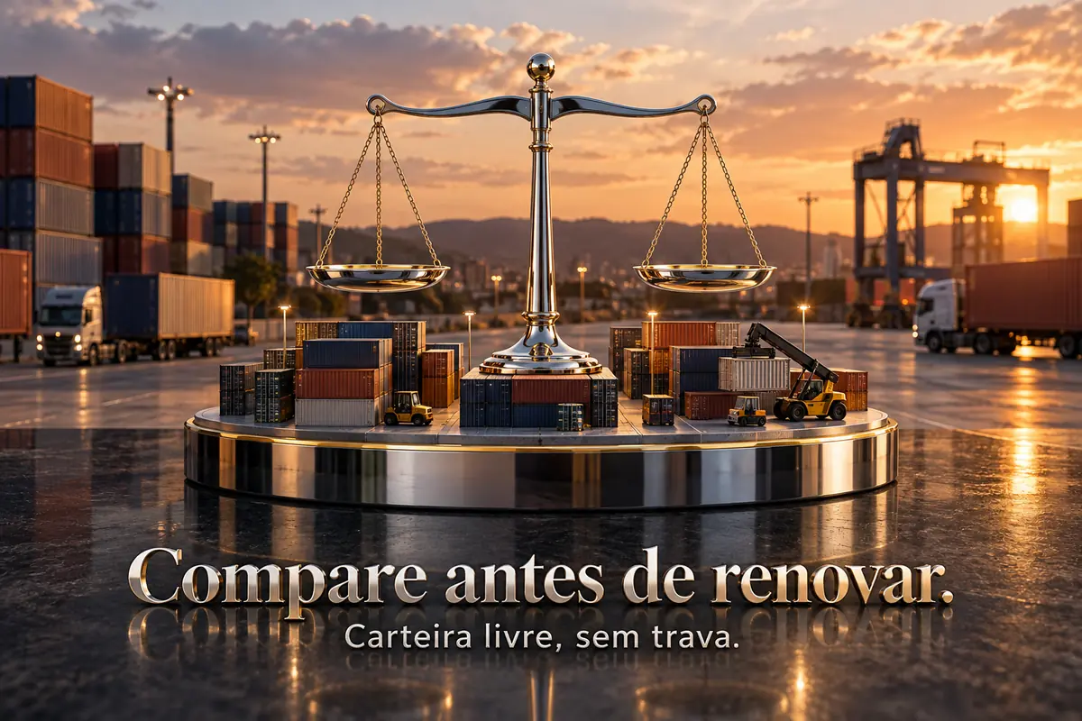 Patio de conteineres em miniatura com balanca cromada sobre pedestal